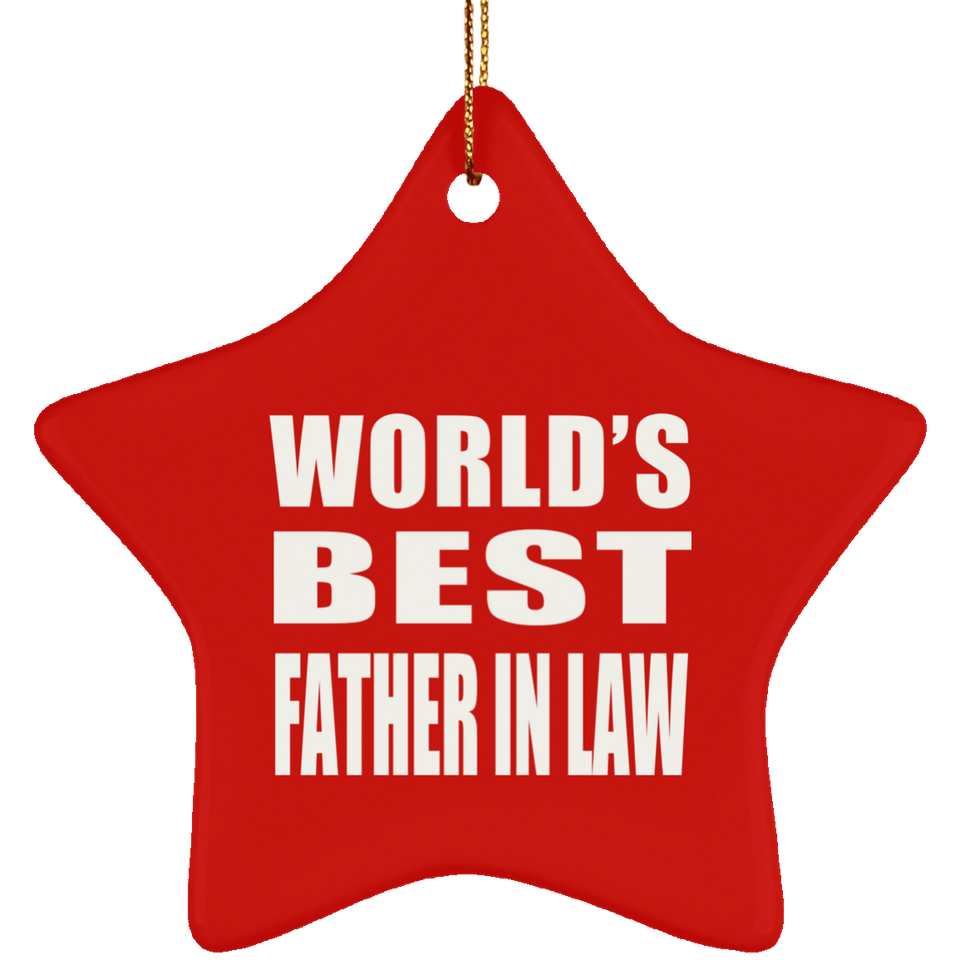 World's Best Father In Law - Star Ornament