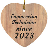 Engineering Technician Since 2023 - Heart Ornament C