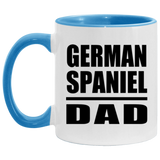 German Spaniel Dad - 11oz Accent Mug Blue