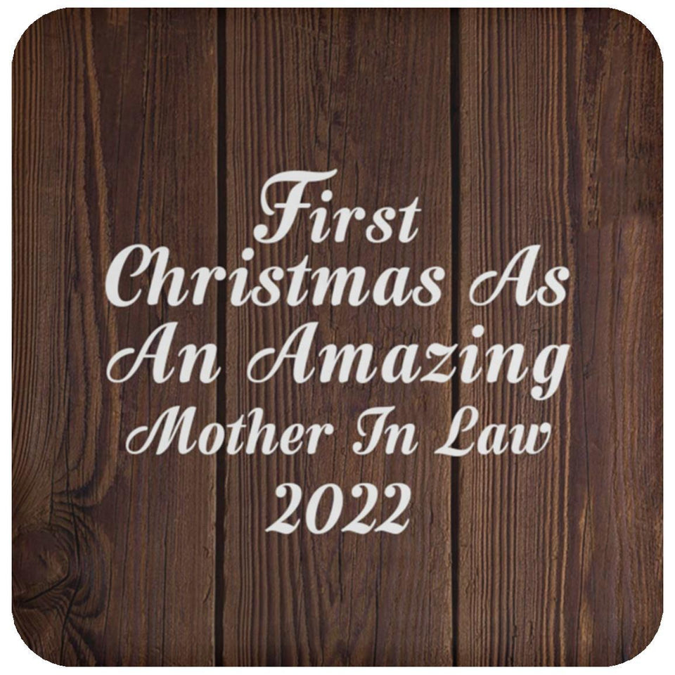 First Christmas As An Amazing Mother In Law 2022 - Drink Coaster D