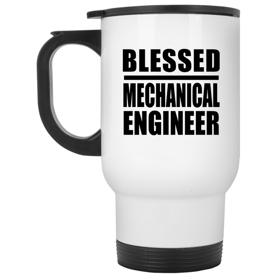Blessed Mechanical Engineer - White Travel Mug