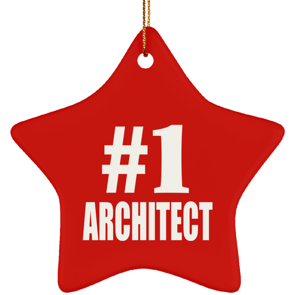 Number One #1 Architect - Star Ornament