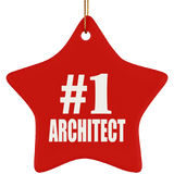 Number One #1 Architect - Star Ornament