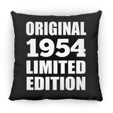 70th Birthday Original 1954 Limited Edition - Throw Pillow Black