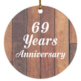 69th Anniversary 69 Years Anniversary - Circle Ornament E
