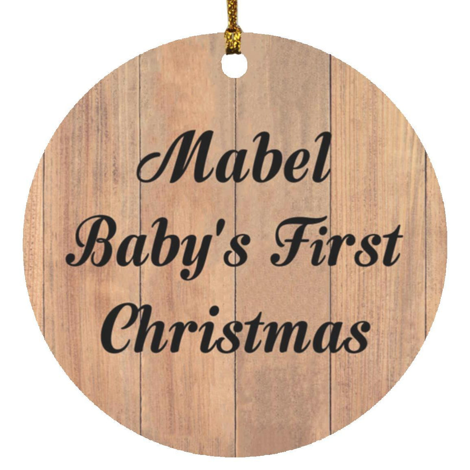 Mabel Baby's First Christmas - Circle Ornament C
