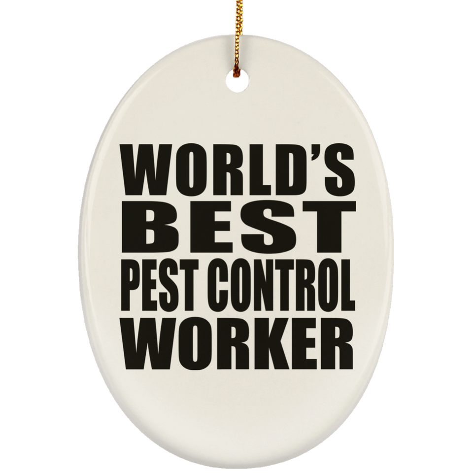 World's Best Pest Control Worker - Oval Ornament