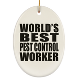 World's Best Pest Control Worker - Oval Ornament