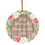 First Year As Family Of Four 2020 - Circle Ornament B