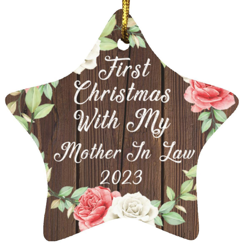 First Christmas With My Mother In Law 2023 - Star Ornament A