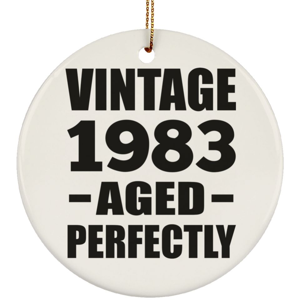 41st Birthday Vintage 1983 Aged Perfectly - Circle Ornament