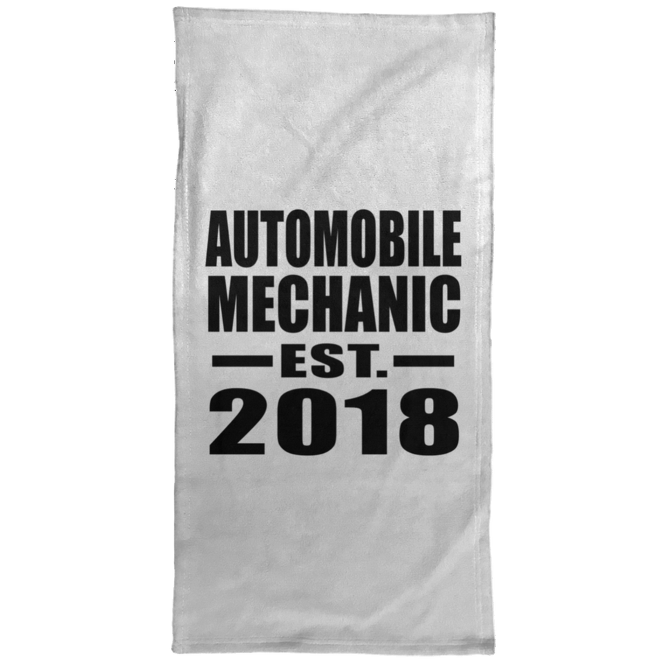 Automobile Mechanic Established EST. 2018 - Hand Towel