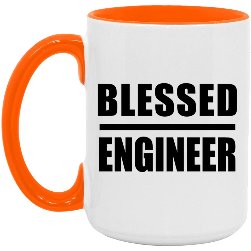 Blessed Engineer - 15oz Accent Mug Orange