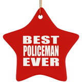 Best Policeman Ever - Star Ornament