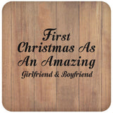 First Christmas As An Amazing Girlfriend & Boyfriend - Drink Coaster C