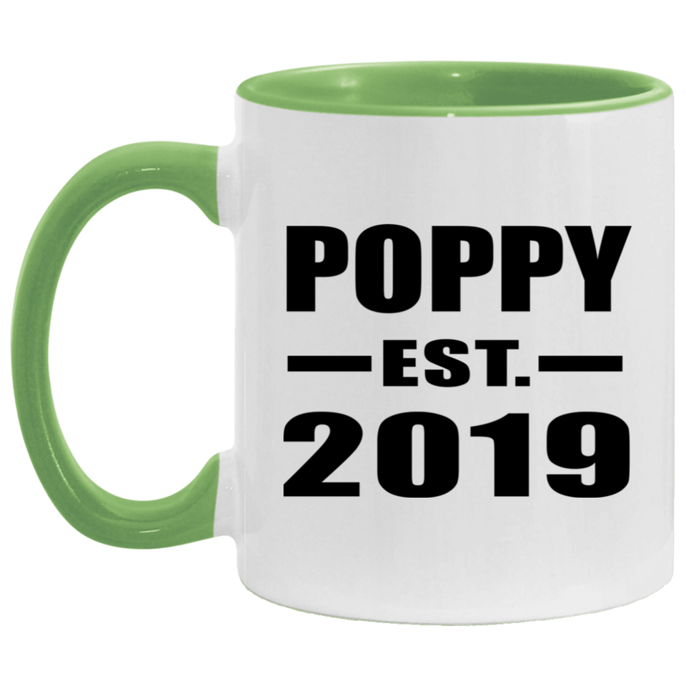 Poppy Established EST. 2019 - 11oz Accent Mug Green
