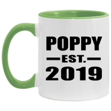 Poppy Established EST. 2019 - 11oz Accent Mug Green