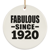 104th Birthday Fabulous Since 1920 - Circle Ornament
