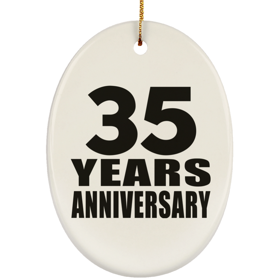 35th Anniversary 35 Years - Oval Ornament
