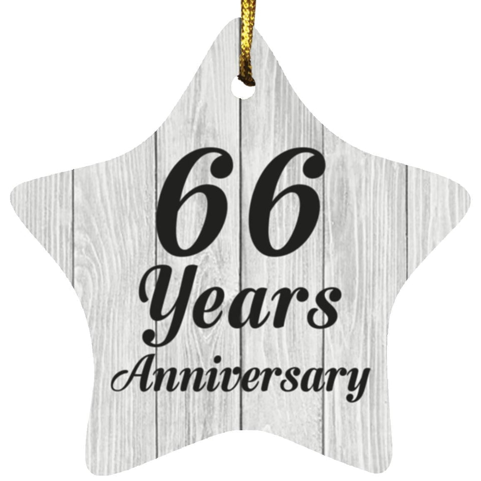 66th Anniversary 66 Years Anniversary - Star Ornament F