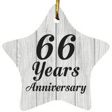 66th Anniversary 66 Years Anniversary - Star Ornament F