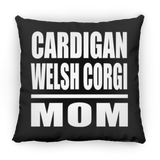 Cardigan Welsh Corgi Mom - Throw Pillow Black