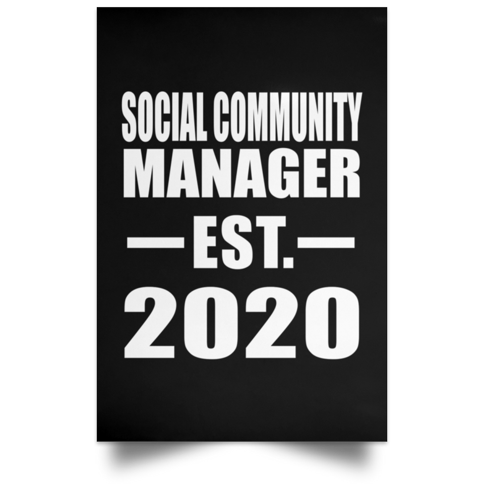 Social Community Manager Established EST. 2020 - Poster Portrait
