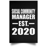 Social Community Manager Established EST. 2020 - Poster Portrait