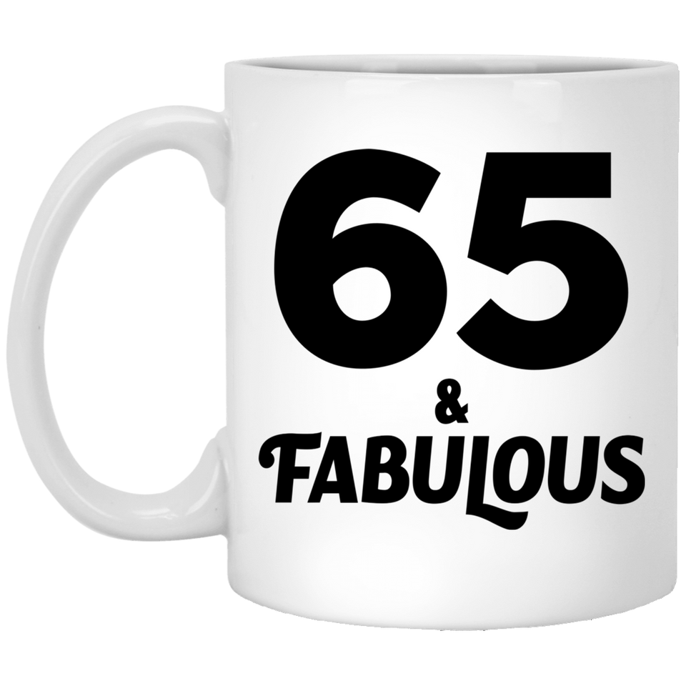 65th Birthday 65 & Fabulous - 11oz Coffee Mug