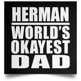 Herman World's Okayest Dad - Poster Square