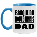 Braque Du Bourbonnais Dad - 11oz Accent Mug Blue