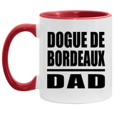 Dogue De Bordeaux Dad - 11oz Accent Mug Red
