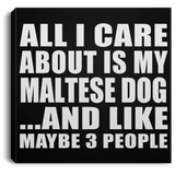 All I Care About Is My Maltese Dog - Canvas Square
