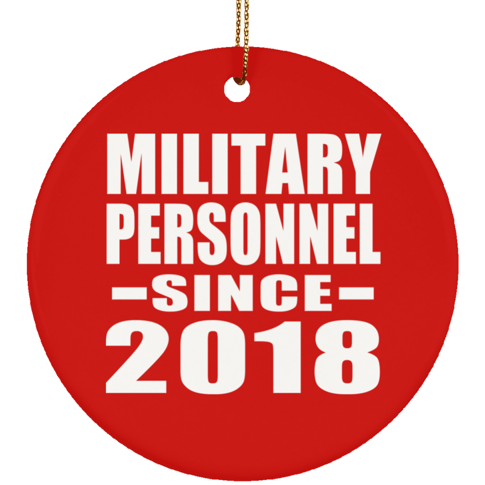 Military Personnel Since 2018 - Circle Ornament