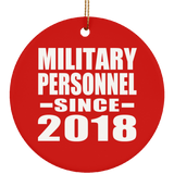 Military Personnel Since 2018 - Circle Ornament