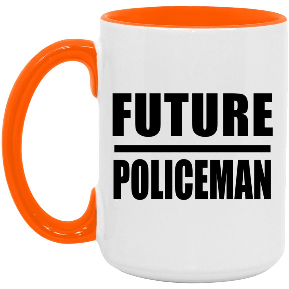 Future Policeman - 15oz Accent Mug Orange