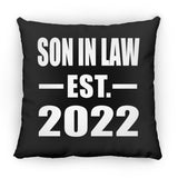 Son In Law Established EST. 2022 - Throw Pillow Black