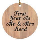 First Year As Mr & Mrs Reed - Circle Ornament C