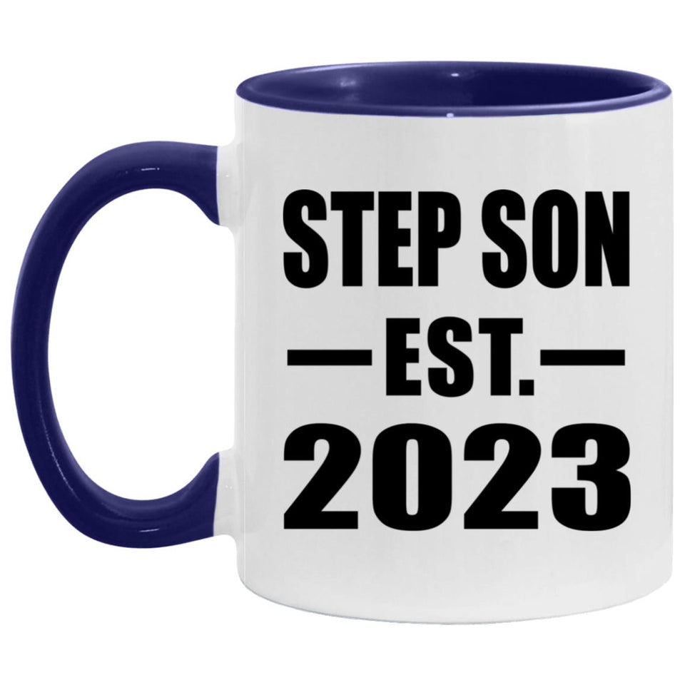 Step Son Established Est. 2023 - 11oz Accent Mug Purple