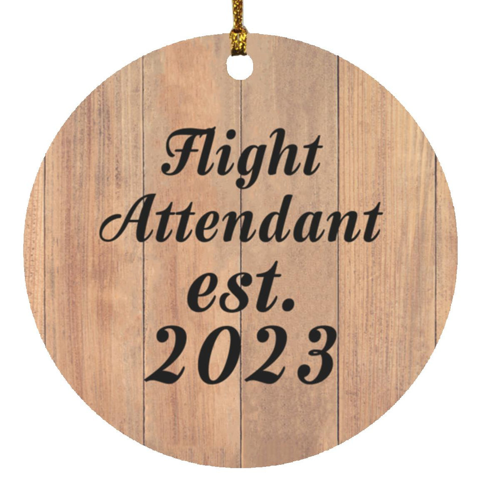Flight Attendant Established Est. 2023 - Circle Ornament C