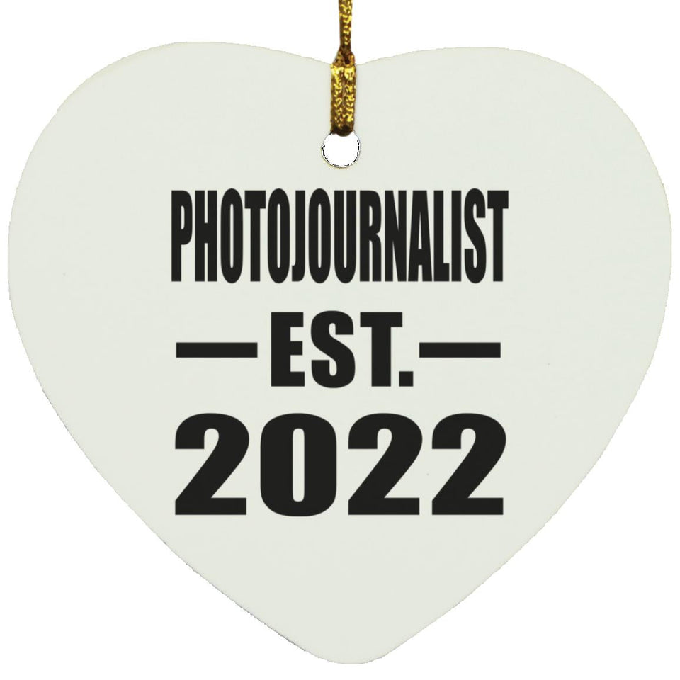 Photojournalist Established EST. 2022 - Heart Ornament