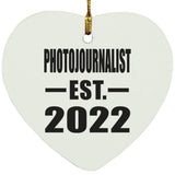 Photojournalist Established EST. 2022 - Heart Ornament