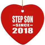 Step Son Since 2018 - Heart Ornament