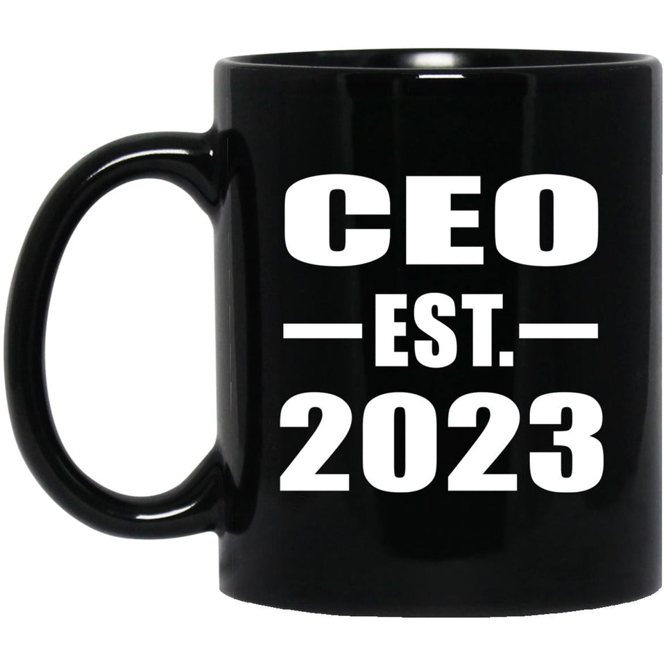 CEO Established EST. 2023 - 11oz Coffee Mug Black