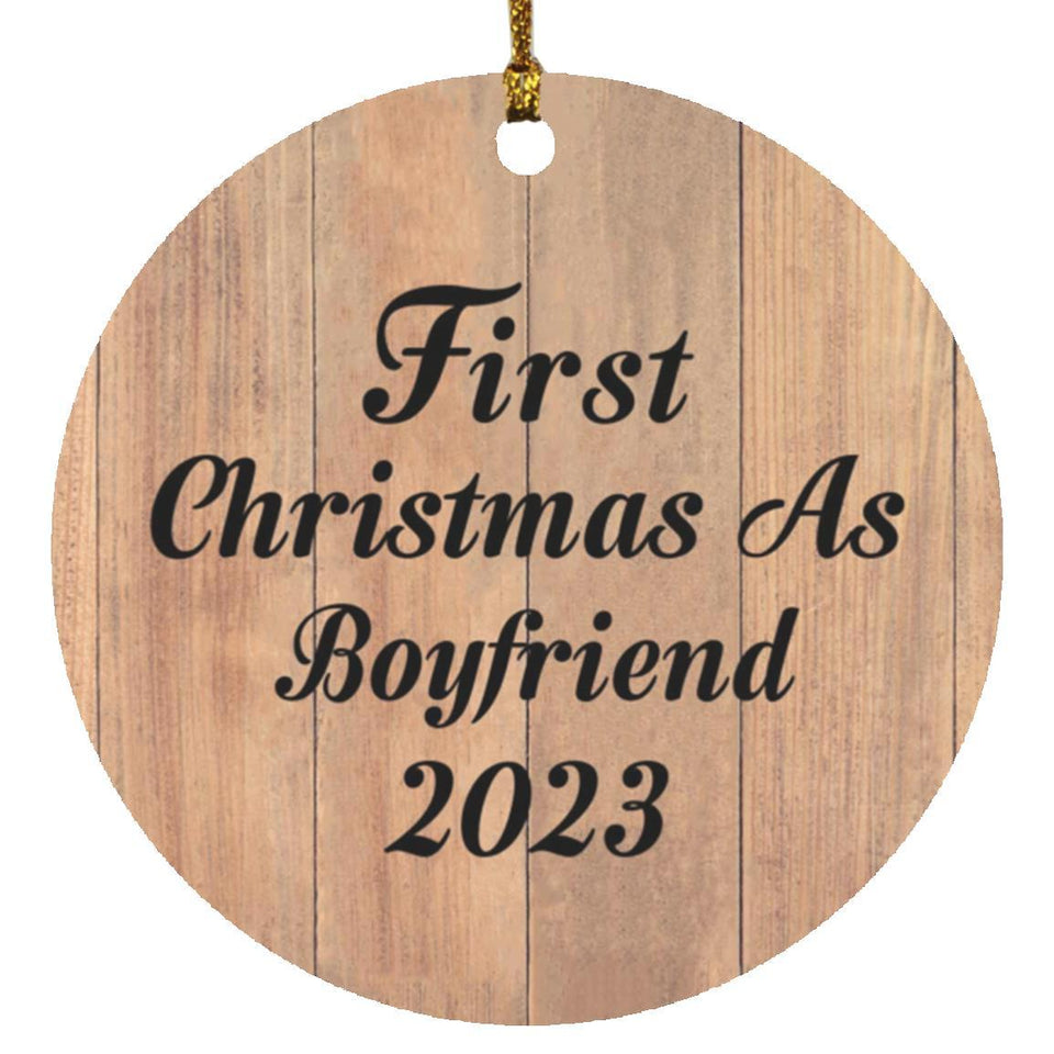 First Christmas As Boyfriend 2023 - Circle Ornament C