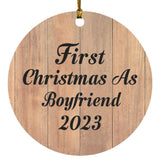 First Christmas As Boyfriend 2023 - Circle Ornament C