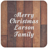 Merry Christmas Larson Family - Drink Coaster E