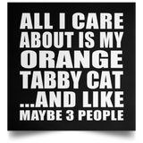 All I Care About Is My Orange Tabby Cat - Poster Square