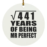 21st Anniversary Square Root of 441 Years of Mr Perfect - Circle Ornament