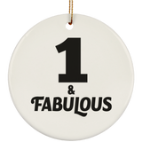 1st Birthday 1 & Fabulous - Circle Ornament